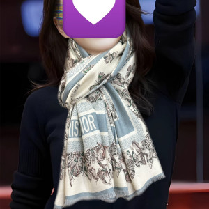 DIOR 나비꽃 양면 스카프