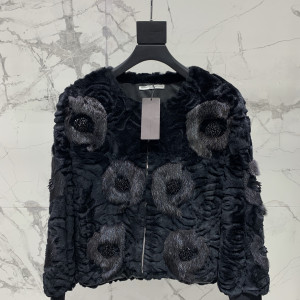 ERMANNO SCERVINO 플라워 밍크 베스트