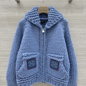 COCO 복고 하이넥 니트 코트