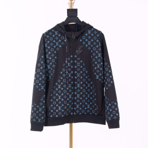 LV 블루 모노그램 후드 집업