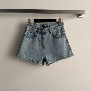 CHANEL 하이웨스트 데님 반바지