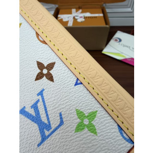 LV 화이트 멀티컬러 스카프