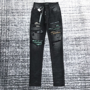 AMIRI 블랙 디스트로이드 진